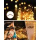 thumbnail image 5 of Cadena de luces LED para exteriores con batería, cadena de luces LED de 50 LED, 8 modos, luz blanca cálida para exteriores e interiores, cadena de luces para exteriores resistente al agua, 5 of 7
