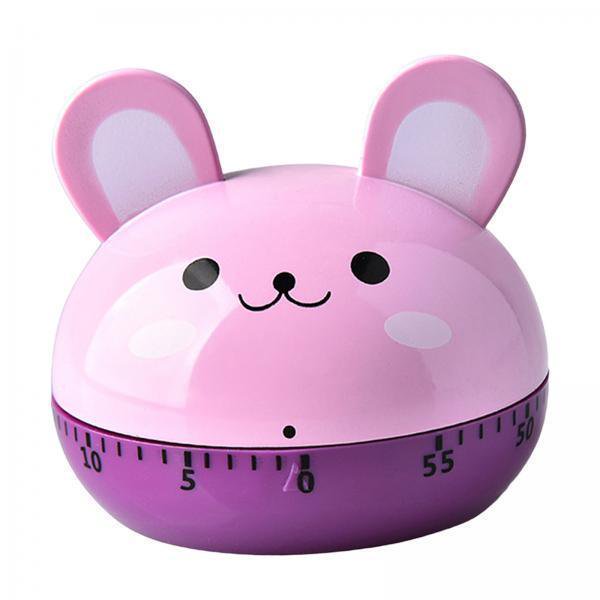 2xCute Animal Temporizador Mecánico Reloj Despertador Manual Para Cocinar Hornear Aula
