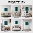thumbnail image 6 of Framed Canvas Wall Art for Living Room Ombre Black Teal Wall Decor, Gradient Color Turquoise Aesthetic Paintings for Bedroom Office Kitchen Bathroom, Ready to Hang Artwork Wall Pictures 8x8 Inch, 6 of 9