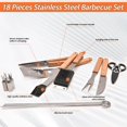 thumbnail image 2 of 18 Piece Outdoor BBQ Grill Set, Heavy Duty Stainless Steel Grilling Utensils Kit with Portable Carry Bag, Complete Camping Barbecue Tool Set, Ideal Grilling Gift for Men Dad Backyard BBQ Party, 2 of 4