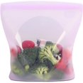 thumbnail image 1 of Sac de Rangement en Silicone Réutilisable Doublement Scellé Étanche Sans BPA 1700ml Récipient de Stockage Alimentaire Micro-Ondes et Lave-Vaisselle (Violet), 1 of 4