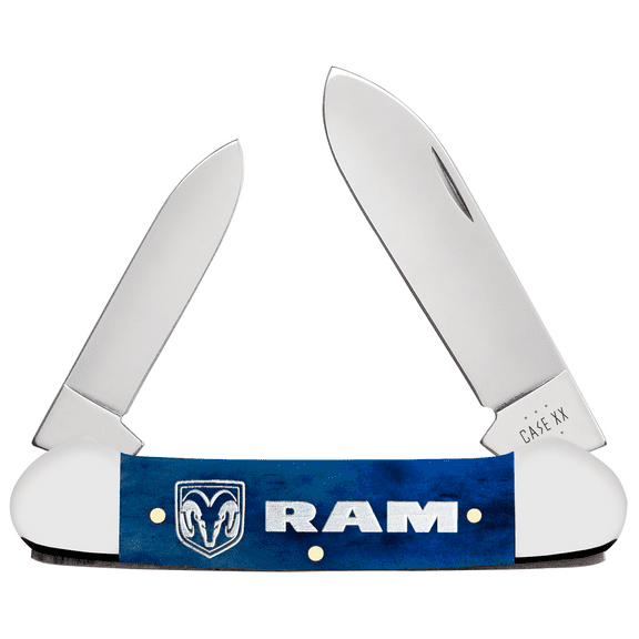 Case XX Knives Dodge RAM Canoe Navy Blue Bone Tru-Sharp Stainless Steel Pocket Knife