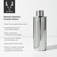 thumbnail image 3 of Viski Element Stainless Steel Cocktail Shaker, Home Bar Gifts, 24oz, Silver, 3 of 8