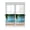 Light Blue Dark Green Lake Blue, variant on Half Window Curtains 24 Inches Long, Ocean Beach Window Treatment Curtain Drapes, Palm Trees Summer Tropical Island Seaside Short Curtains Tiers for Kitchen Over Sink, 27.5"x24", 2 Panels