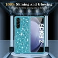 thumbnail image 6 of Dteck for Samsung Galaxy Z Fold 6 Case, Z Fold6 Glitter Case for Women Girls, Slim Ultra Thin Matte Sparkle Shiny Hard PC Shockproof Protective Cover for Samsung Galaxy Z Fold6,Blue, 6 of 7