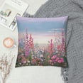 thumbnail image 2 of Creowell Flowers Sky Clouds Pillow Covers Short Plush Spring Printed Indoor Outdoor 1PC 18x18in, 2 of 5