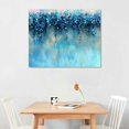 thumbnail image 2 of Blue Abstract Floral Canvas Print - Modern Artistic Decor, Gradient Colors, 16x20 inch, Unframed, 2 of 6