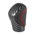thumbnail image 1 of Pomo de palanca de cambios Unique Bargains para Lexus ES300h 2016-2018 fibra de carbono piel sintética negra hilo rojo, 1 of 6