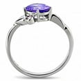 thumbnail image 5 of Womens Ring Anillo Para Mujer 316L Stainless Steel Ring with AAA Grade CZ in Tanzanite, 5 of 5