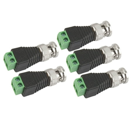 Cat5 Intercom - 5 Pcs CAT5 To Coaxial Camera CCTV BNC Male Balun Cable Adapter