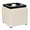Beige, variant on Joveco Storage Square Ottoman with Tray, Small Linen Foot Rest Stool Cube, Coffee Table for Dorm Living Room Bedroom, Beige