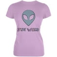 thumbnail image 1 of Stay Weird Alien Juniors Soft T Shirt, 1 of 1