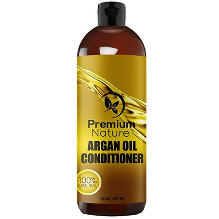 Argan Oil Hair Conditioner 16 oz, Repairs Damaged Hair, Moisturizes, Prevents Split Ends, Relieves Dandruff & Itchy Scalp, By Premium