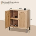 thumbnail image 2 of SinCiDo Wooden Bathroom Floor Cabinet with Adjustable Shelf, Modern Fluted Arched Freestanding Bathroom Storage Cabinet for Bathroom, 2 of 7