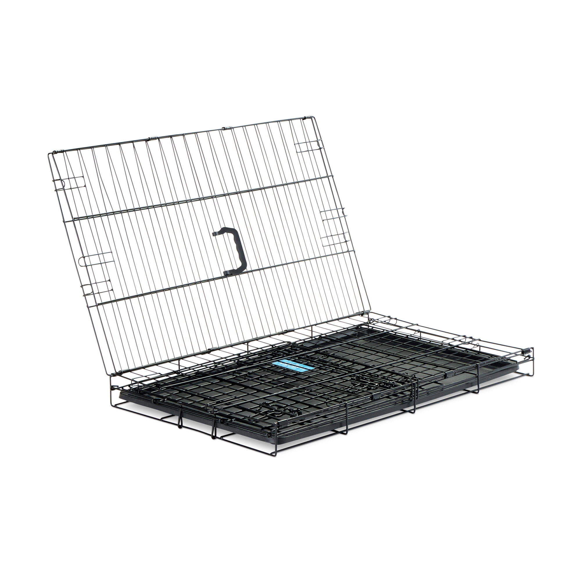 Carlson Secure Foldable Single Door Metal Dog Crate, Medium, Black, 30-Inch