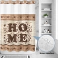 thumbnail image 2 of No Hook Shower Curtain, Country Shower Curtains for Bathroom with See Through Top Window, Texas Star Plants Branches Berry Farmhouse Retro Waterproof & Washable Bath Curtain 60"x72", 2 of 9