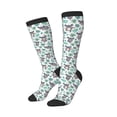 thumbnail image 2 of Fotbe Bears and Tropical Leaves print Women's Men's Novelty Crew Socks Cotton Socks Knee High Socks for Walking,Running,Nurses,Pregnancy, 2 of 8