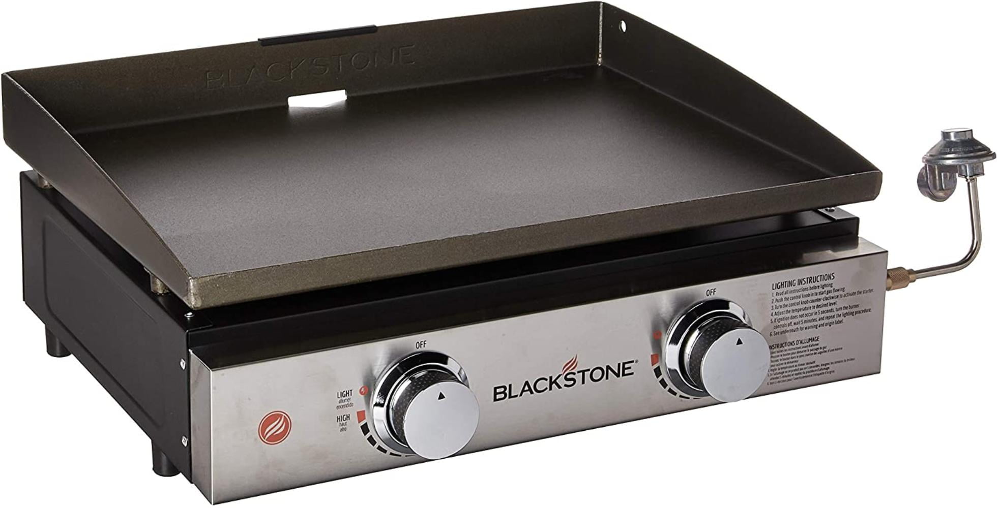 Outdoor Gas Grill Flat Top 2 Burner Portable Griddle Propane Stainless Steel New 