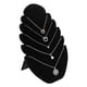thumbnail image 1 of Soporte organizador de exhibición de joyas de collar de terciopelo negro, caballete de joyería, soporte colgante con 5 muescas para cadenas, pulseras, 8 x 11 x 0,6 pulgadas Adepaton 2035305-1, 1 of 9