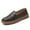 Coffee, variant on Big Size Women's Casual Loafers Slip On Leather Shoes Lightweight Casual Walking Shoes Female Moccasins Classic Penny Loafer Flats Boat Shoes
