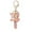 T, variant on Yika 26 Letter Keychain Initial Keyring Alphabet Resin Flower Key Chain with Butterfly Tassel Pendant Handbag Purse Charm Pink Petal E