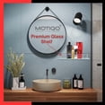 thumbnail image 2 of Wall Mount Glass Shelf For Bathroom & Kitchen Wall Shelf, For Accessories Organizer, Rack, Rust Proof, Scratch Resistant, Water Resistant (18 X 6 Inch, Black) Pack Of 1, 2 of 4