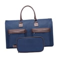 thumbnail image 3 of Bolsa de lona para ropa, bolsa de viaje de negocios, portátil, con compartimento para zapatos, bolso de hombro para hombre, bolsa de mano para ropa, Azul oscuro, 3 of 8