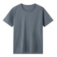 thumbnail image 4 of T-Shirt de Sport pour Garçons, Manches Courtes à Séchage Rapide à Col Rond pour la Course, Couleur Unie, 4 of 9