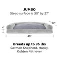 thumbnail image 5 of FurHaven Pet Products Faux Fur & Velvet Pillow Sofa Pet Bed for Dogs & Cats - Smoke Gray, Jumbo, 5 of 8
