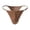 Coffee, variant on Tbopshirt Underwear for Men Thong Style Solid Color Silk Satin Fabric Highly Breathable Low Waist Short Underwear