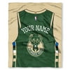 NBA Milwaukee Bucks "Jersey" Personalized Silk Touch Throw Blanket