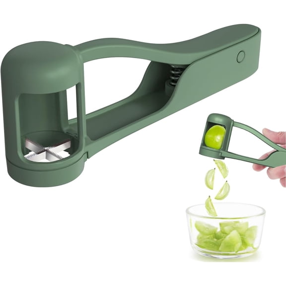 Multi-Function Manual Food Cutter, Grape Slicer Kitchen Gadget for Vegetable Fruit Salad Cake Decor
