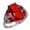 Red, variant on Opvise Wide Exquisite Workmanship Women Ring Alloy Faux Gem Rhinestone Wedding Band Jewelry Accessory