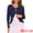 Dark Blue, variant on DARING DIVA Women's Ruffle Cardigan V Neck Long Sleeve Open Front Knit Bolero Shrugs S Dark Red