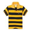thumbnail image 2 of Kids Polo Striped Short Sleeved Shirt Button Fashion Soft Comfortable Spring and Summer Boys and Girls' Tops Clothing Orange 10-11 Years, 2 of 3
