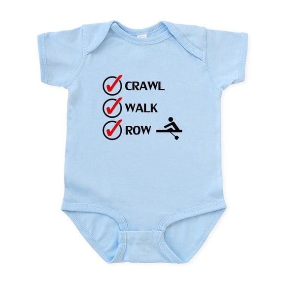 CafePress - Crawl Walk Row Body Suit - Baby Light Bodysuit, Size Newborn - 24 Months