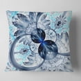 thumbnail image 2 of Designart Dark Blue Purple Fractal Flower - Abstract Throw Pillow - 16x16, 2 of 5