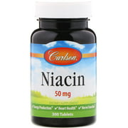 Carlson Labs Niacin, 50 mg, 300 Tablets