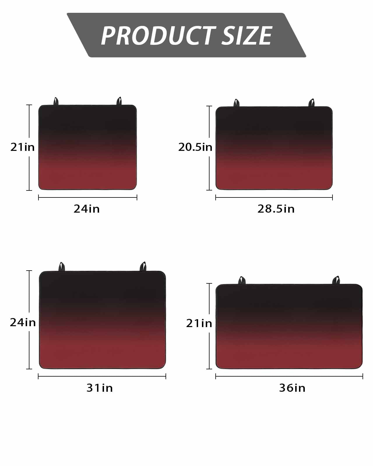 Stove Top Covers for Electric Stove, Black Red Ombre Glass Stovetop Cover Protector, Modern Abstract Art Gradient Induction Cooktop Protector Oven Mat for Kitchen Countertop 24"x21"