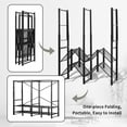 thumbnail image 6 of Portable Closet Rack Heavy-Duty Foldable Garment Racks with Cover 1200lbs Enclosed Wardrobe Closet with Independent Area for Hanging Clothes Storaging of Bedding (75in*20in*67in), 6 of 8