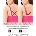 thumbnail image 4 of ANFERRY Plus Size Tank Tops for Women Removable Built in Bra Camisoles Square Neck Adjustable Straps Vest, 4 of 8