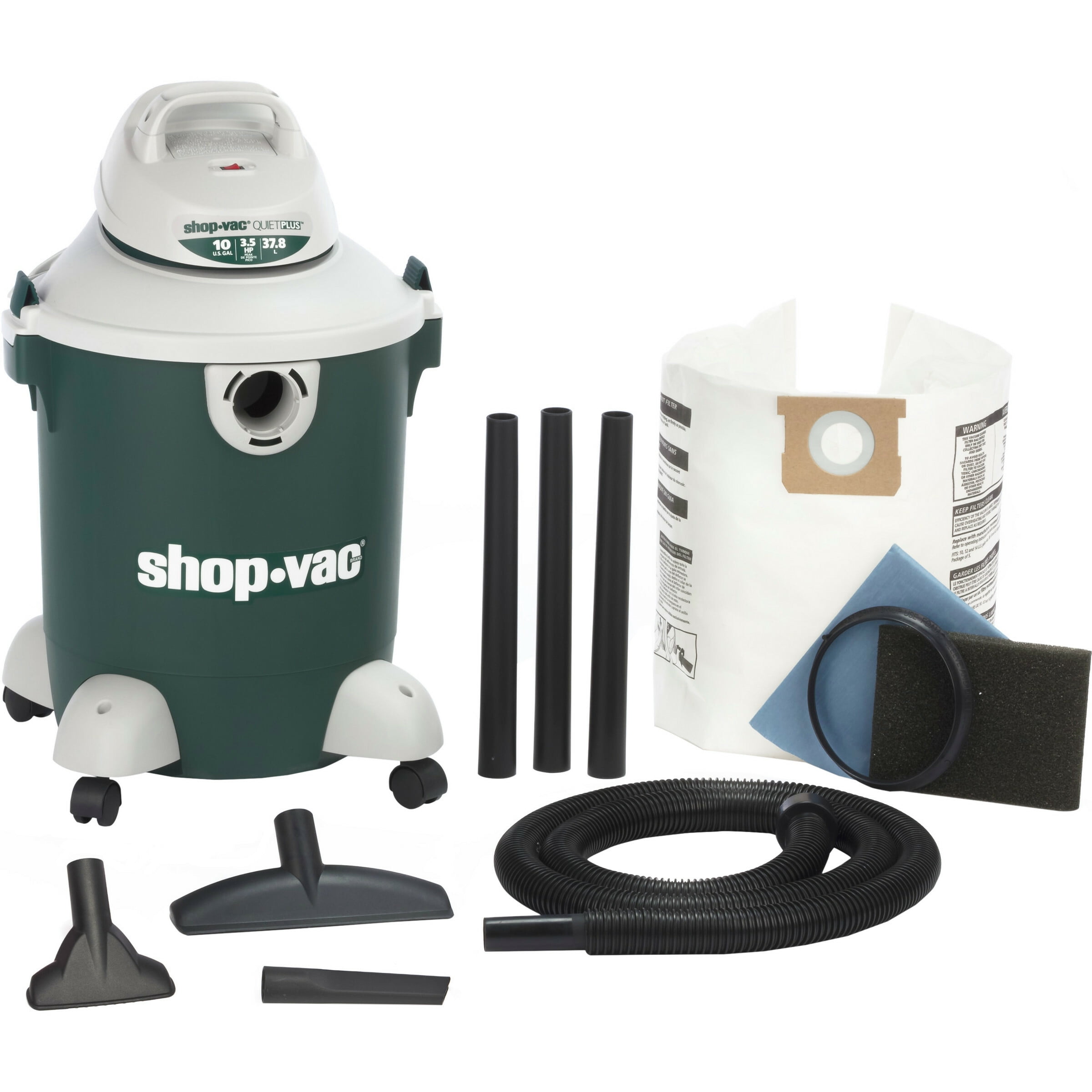 10 Gallon Quiet Plus Wet/Dry Vacuum Cleaner