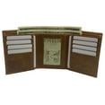 thumbnail image 2 of Marshal Wallet Unisex Trifold Wallet, Light Brown, 2 of 19