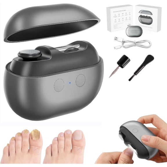 Fanyil Easy Clip Nail Clippers - 2026 Easyclip Smart Nail Clipper for Seniors, Painless Toenail Trimmer for Thick Nails, Electric Nails Care Tool with LED Light & Storage Box, Arthritis (Black)