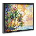 thumbnail image 4 of Stupell Industries Full Beach Palms Landscape Painting Black Floater Framed Canvas Art Print Wall Art, 31 x 25, 4 of 10