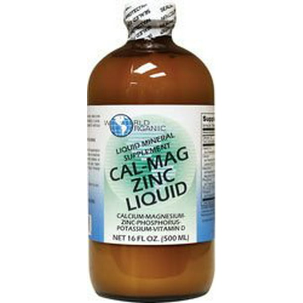 World Organic CalMag Zinc Liquid Supplement 16 fl oz