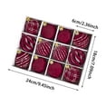 thumbnail image 2 of Velvet Christmas Ball Ornaments 12-Pack, 2.36 Inch Flocked Shatterproof Plastic Baubles for Xmas Tree, Garland, Wreath, and Holiday Party Decorations, 2 of 4