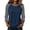 Navy #068, variant on Tops for Women 3/4 Sleeve Women's Color Block Tops Casual Dressy Crew Neck Shirts Blouses Trendy Fall Loose Fit Outfits,S