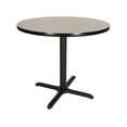 thumbnail image 2 of Hampden Furnishings Bennet Collection Steel Frame 36" Round Top, X Base, 30" Height Cafe Table, Black Frame/Grey Nebula Top, 2 of 5