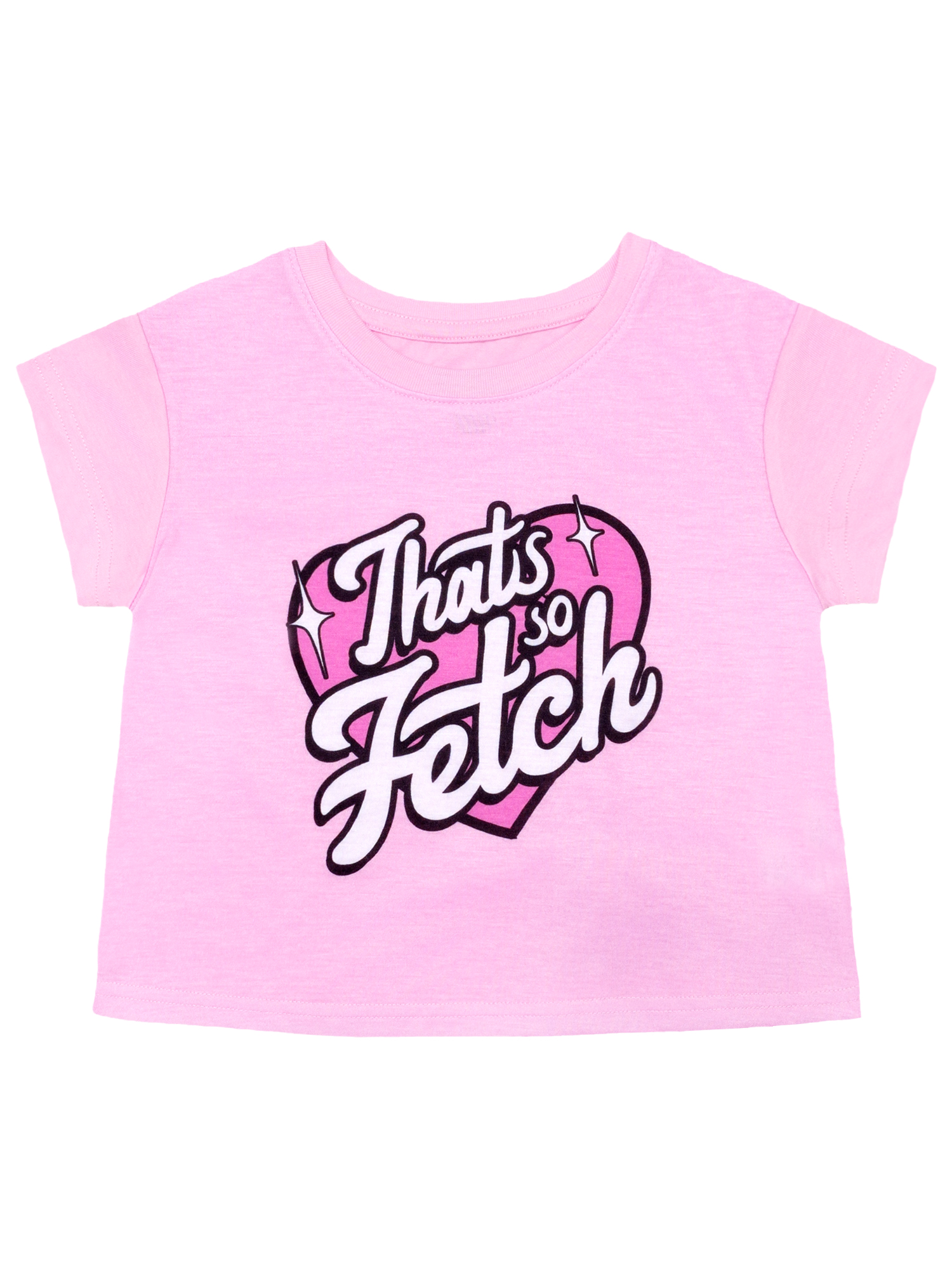 Mean Girls Tween 2- Piece Short Sleeve Top and Shorts Pajama Set with Spa Headband, Sizes 4-12